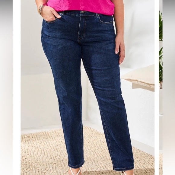 Tribal Denim - Tribal Jeans NWOT Sophia Curvy No Gap Waistband Straight Leg Mid Rise Jeans